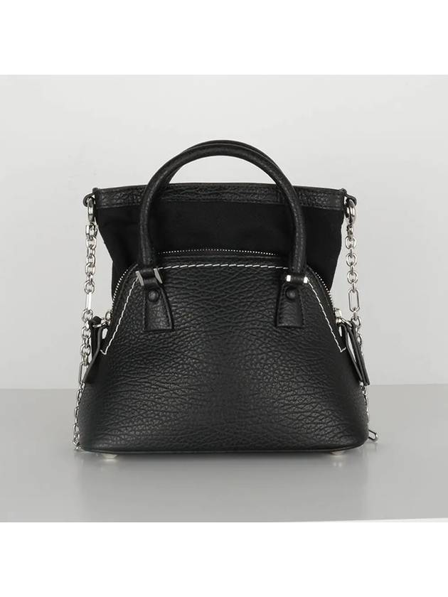 5AC Classique Micro Tote Bag Black - MAISON MARGIELA - BALAAN 4