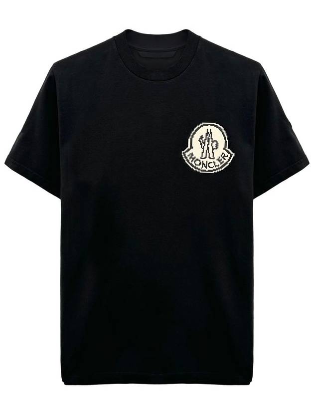 Logo Crew Neck Short Sleeve T-Shirt Charcoal - MONCLER - BALAAN 2