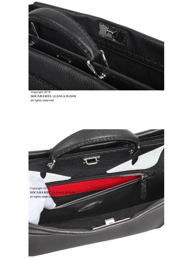 Selleria Monster Peekaboo Medium Briefcase Black - FENDI - BALAAN 7