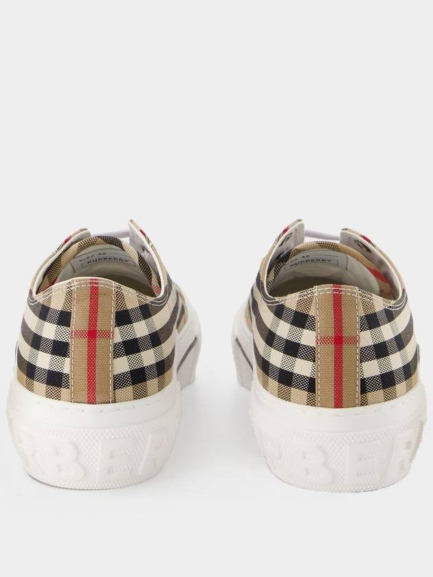 Vintage Check Cotton Sneakers Archive Beige - BURBERRY - BALAAN 4