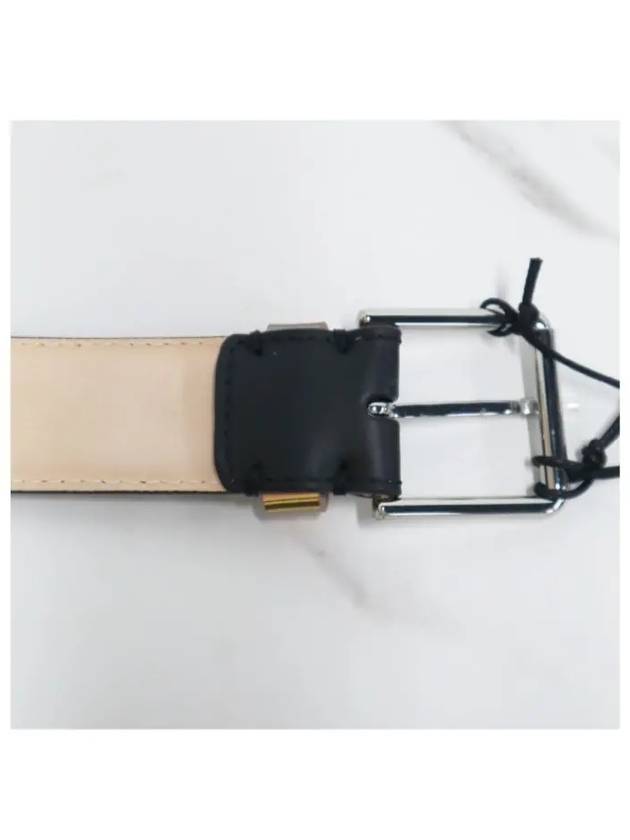 Signature Striped Leather Belt Black - PAUL SMITH - BALAAN 5