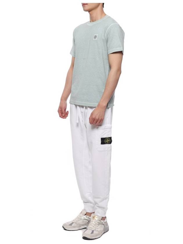 Pisato Effect Logo Patch Short Sleeve T-Shirt Sky Blue - STONE ISLAND - BALAAN 5