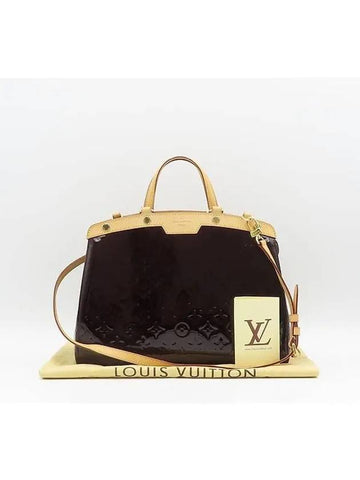 M91619 Monogram Vernis Amarante Brea MM Tote Bag Shoulder Strap 2WAY - LOUIS VUITTON - BALAAN 1