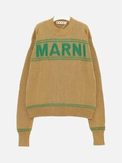 Logo Cotton Knit Top Yellow - MARNI - BALAAN 2