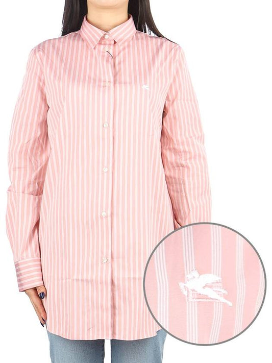 Striped Cotton Oversized Shirt Pink - ETRO - BALAAN 2