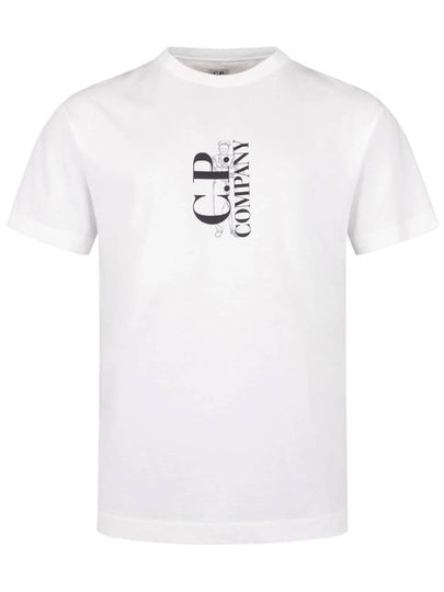 Logo Short Sleeve T-Shirt White - CP COMPANY - BALAAN 2