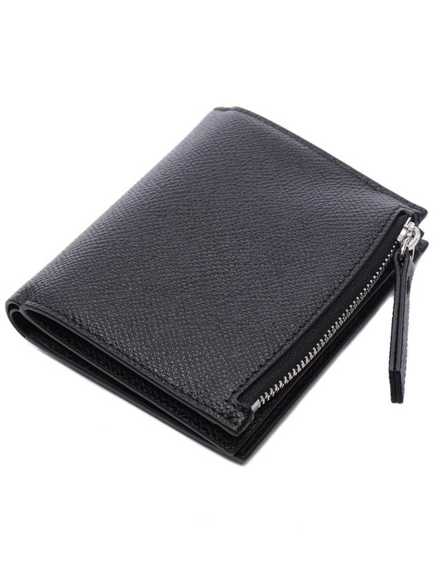 Stitch Logo Zipper Half Wallet Black - MAISON MARGIELA - BALAAN 6