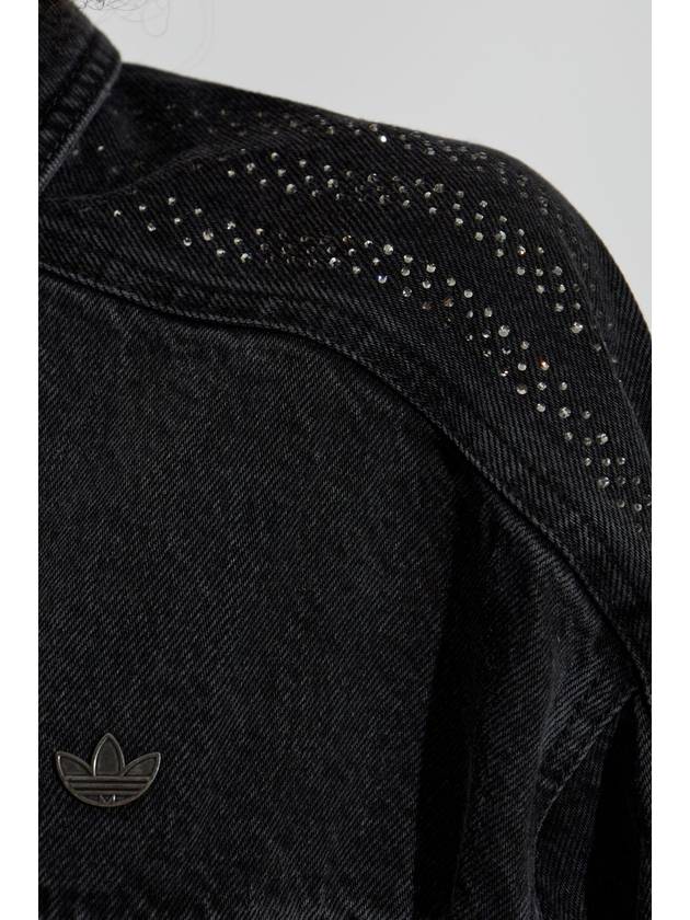 ADIDAS Originals Denim Jacket With Shimmering Sequins, Women's, Black - ADIDAS ORIGINALS - BALAAN 5