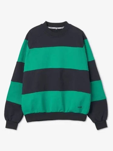 Panel Stripe Sweatshirt Fun Green Midnight Blue CRTWXJER0177138 - SUNNEI - BALAAN 1