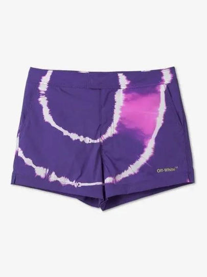 Tie-Dye Print Shorts Purple - OFF WHITE - BALAAN 2