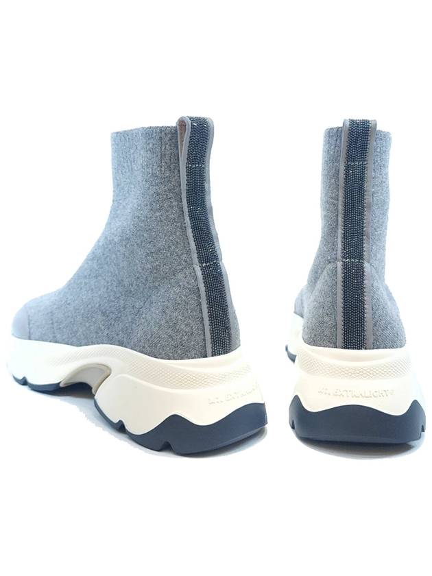 Women's Knit Chelsea Boots Gray ASD221W584F626 - FABIANA FILIPPI - BALAAN 4