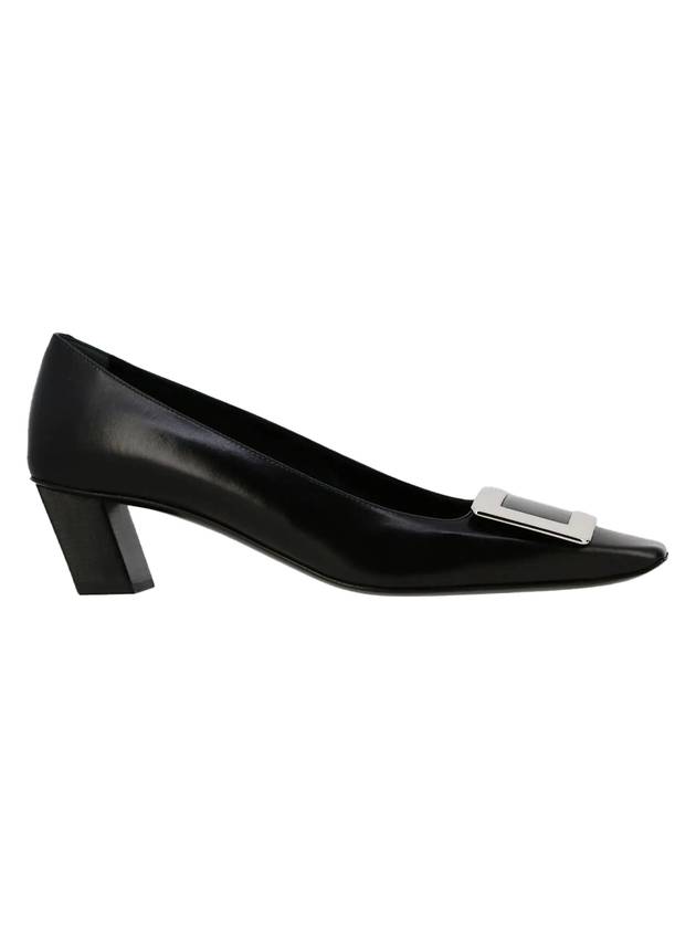 Women's Buckle Patent Leather 45mm Square Toe Pumps Heels Black - ROGER VIVIER - BALAAN 1