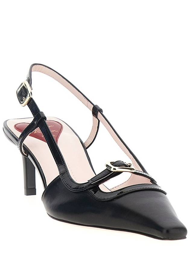 Viv' Canard Metal Mini Buckle Slingback Heel Black - ROGER VIVIER - BALAAN 3