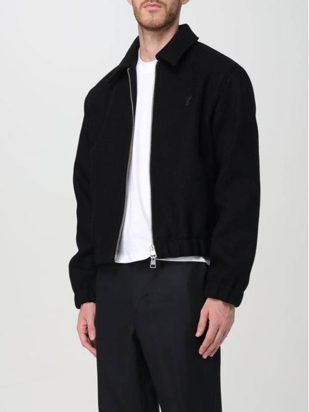 De Coeur Zip-Up Jacket Black - AMI - BALAAN 5