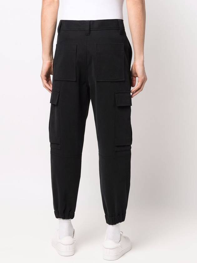 Banding Cargo Pocket Track Pants Black - AMI - BALAAN 6