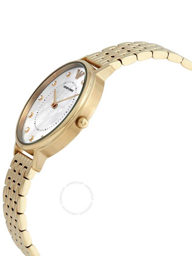 Women’s Kappa Quartz Mother Of Pearl Metal Watch Gold - EMPORIO ARMANI - BALAAN 3