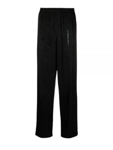 Y Project PANTS PANT98S24 BLACK logo embroidery training pants - Y/PROJECT - BALAAN 1
