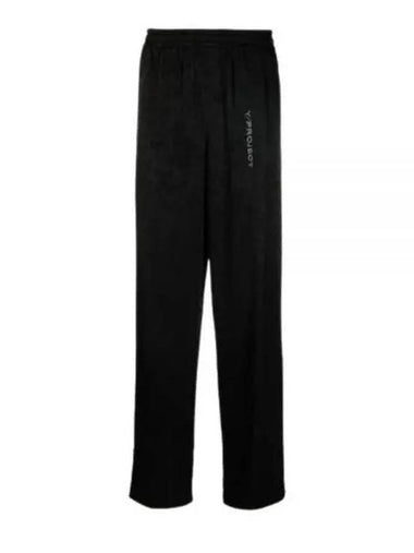 YPROJECT PANTS PANT98S24 BLACK logo embroidery training - Y/PROJECT - BALAAN 1