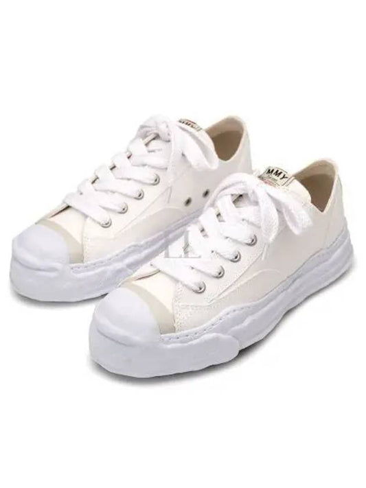 A05FW702 White Hank OG Sole Canvas Low Top Sneakers - MIHARA YASUHIRO - BALAAN 1