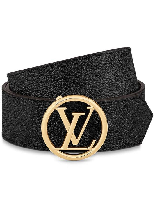 Circle 35MM Reversible Leather Belt Black Brown - LOUIS VUITTON - BALAAN 2