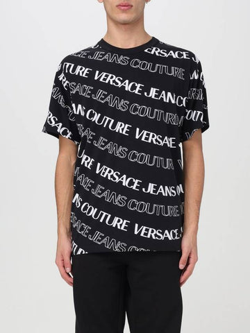 T-shirt Versace Jeans Couture con logo all-over - VERSACE - BALAAN 1