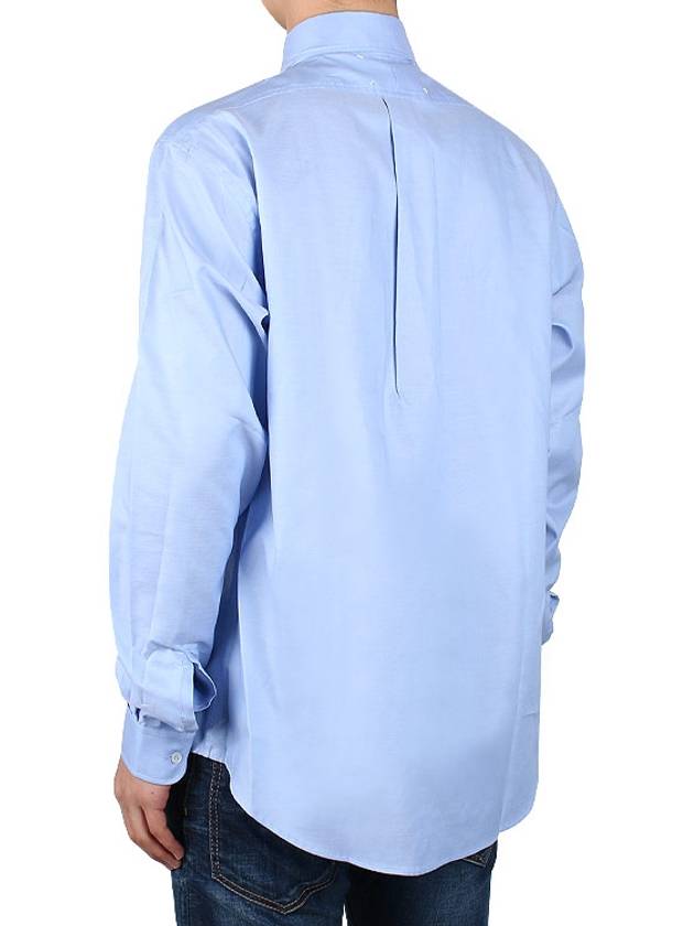 Oxford Button Down Long Sleeve Shirt Blue - MAISON MARGIELA - 6