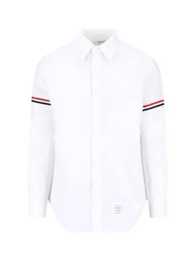 Armband Oxford Long Sleeve Shirt White - THOM BROWNE - BALAAN 2