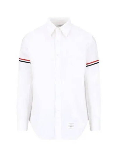 Armband Oxford Long Sleeve Shirt White - THOM BROWNE - BALAAN 2