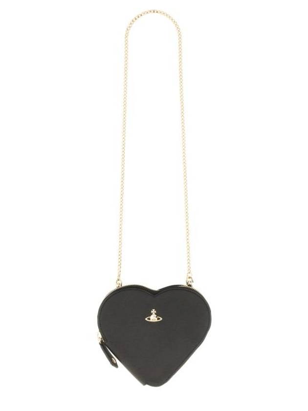 ORB Logo Heart Cross Bag Black - VIVIENNE WESTWOOD - BALAAN 3