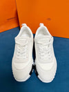 Bouncing Mesh Suede Goatskin Low Top Sneakers Blanc - HERMES - BALAAN 4