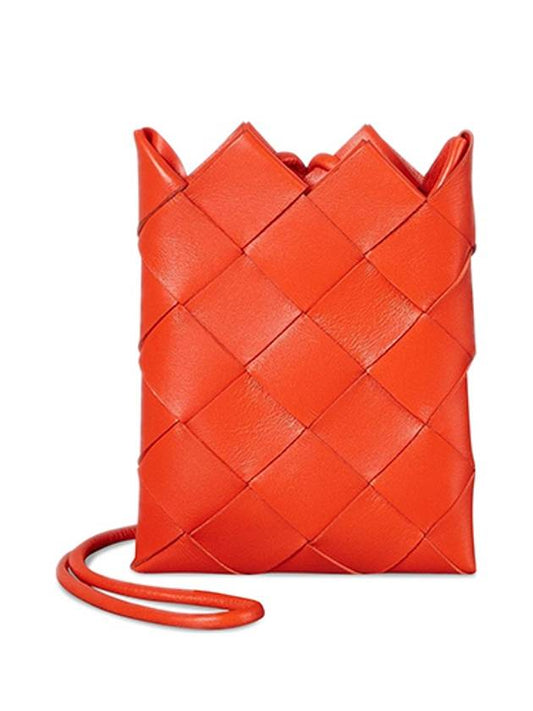 Intrecciato weaving strap mini cross bag orange 619019 VCQC4 7566 - BOTTEGA VENETA - BALAAN 1