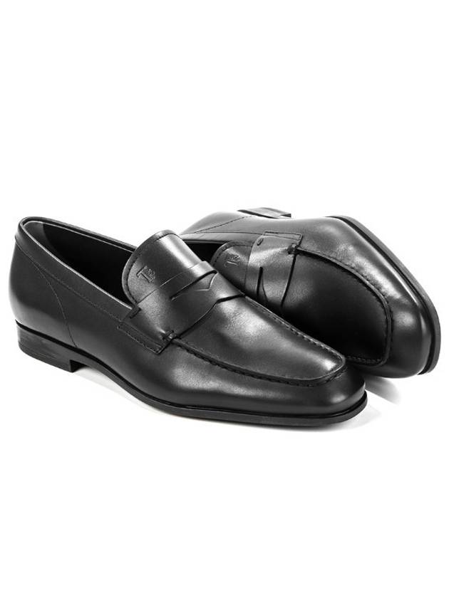 Men's Penny Leather Loafers Black - TOD'S - BALAAN 4