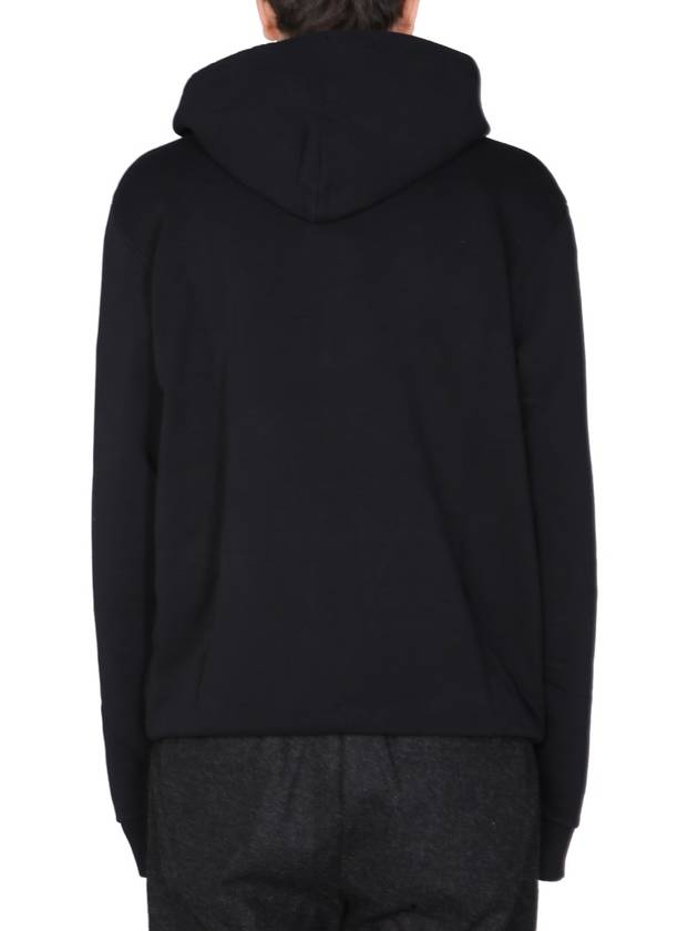 Logo Print Cross Regular Hoodie Black - MARCELO BURLON - BALAAN 4