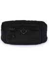 Testo Triangle Logo Nylon Belt Bag Black - PRADA - BALAAN 2