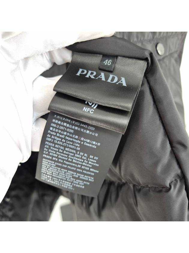 Triangle logo vest padded black size 46 - PRADA - BALAAN 8