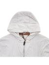 Women's GreenT Technical Canvas Zipper Hooded Jacket White - MAX MARA - BALAAN.