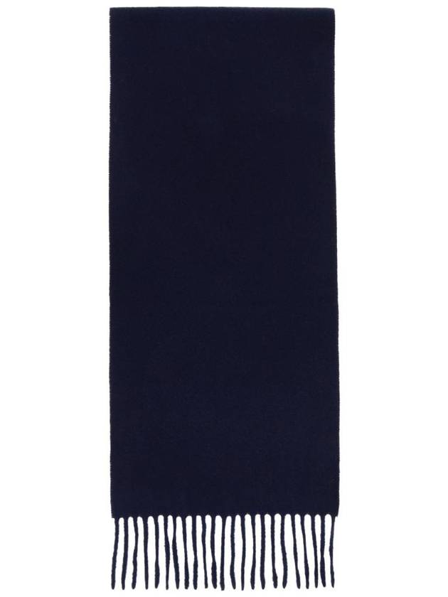 Wool Fringe Muffler Navy Blue - ACNE STUDIOS - BALAAN 3