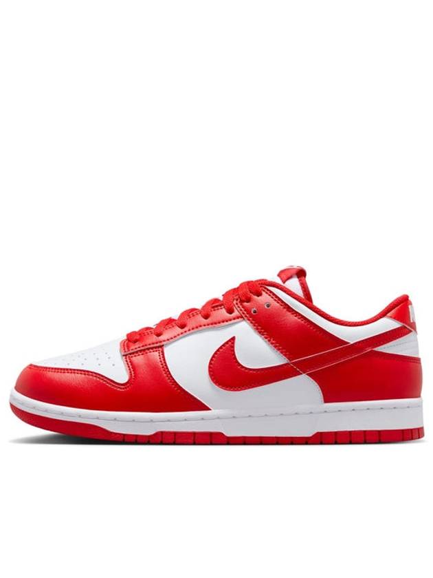 Dunk Retro Low Top Sneakers White University Red - NIKE - BALAAN 3