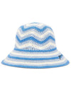 Logo Crochet Bucket Hat Blue Women s - GANNI - BALAAN 1