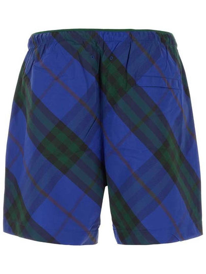 Check Twill Swim Shorts Blue - BURBERRY - BALAAN 2