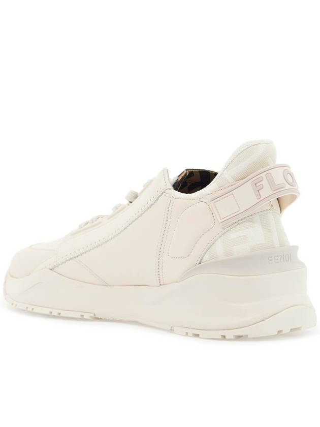 Flow FF Logo Low Top Sneakers White - FENDI - BALAAN 4