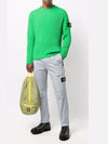 Full Rib Pure Wool Crewneck Knit Top Bright Green - STONE ISLAND - BALAAN 5