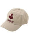 Tyron Logo Cotton Ball Cap Ecru Red - ISABEL MARANT - BALAAN 2