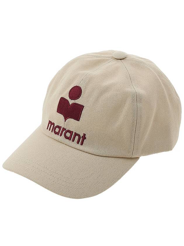 Tyron Logo Cotton Ball Cap Ecru Red - ISABEL MARANT - BALAAN 2