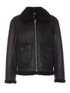 Tommy Shearing Trimming Leather Jacket Black - A.P.C. - BALAAN 2