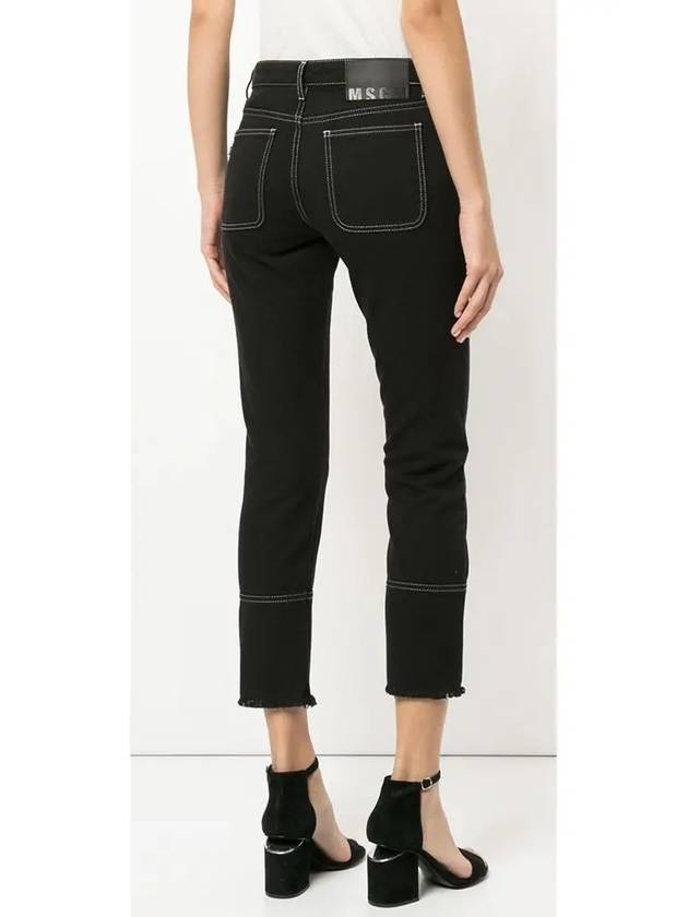 Women's Crop Jeans Black - MSGM - BALAAN 4