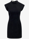 Nina Cotton Short Dress Black - ISABEL MARANT - BALAAN 1