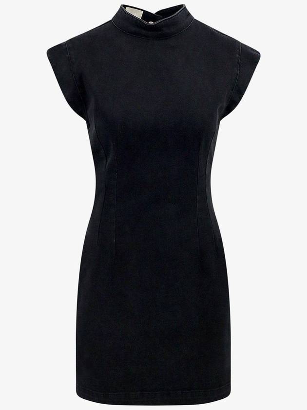 Nina Cotton Short Dress Black - ISABEL MARANT - BALAAN 1