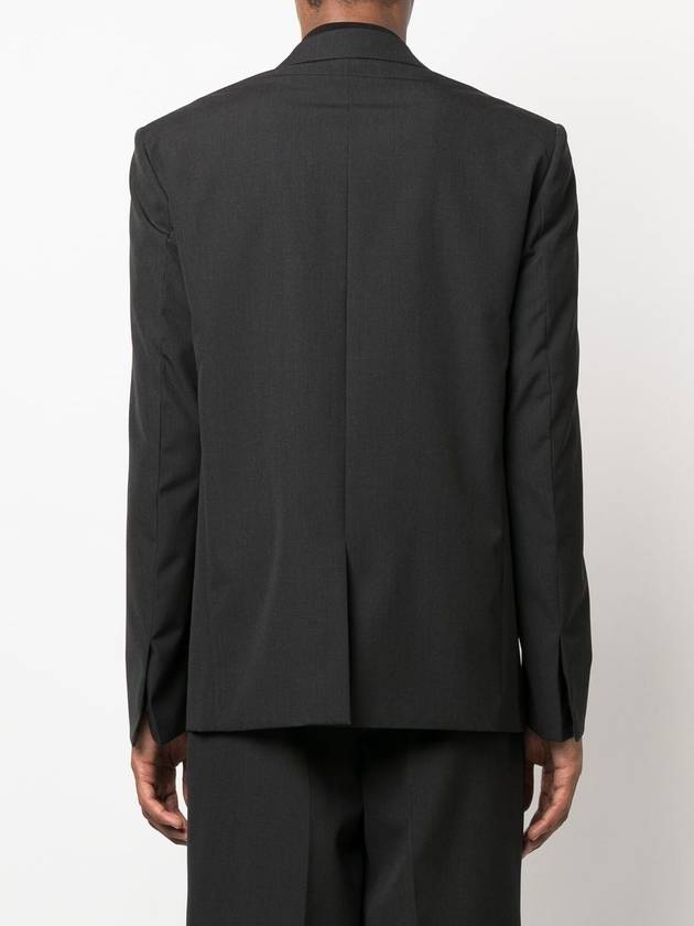 Men's Wool Single Jacket Black Gray - GIVENCHY - BALAAN 3