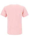 Logo Patch Cotton Short Sleeve T-Shirt Pink - STONE ISLAND - BALAAN 5